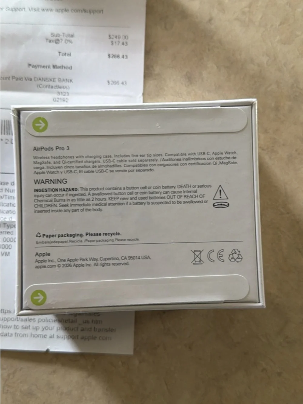 Apple AirPods Pro 3 Box - White